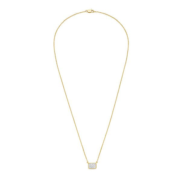 Lab-Grown Radiant Cut Diamond Bezel Pendant