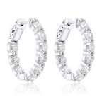 9.05cts Inside-Out Diamond Hoops