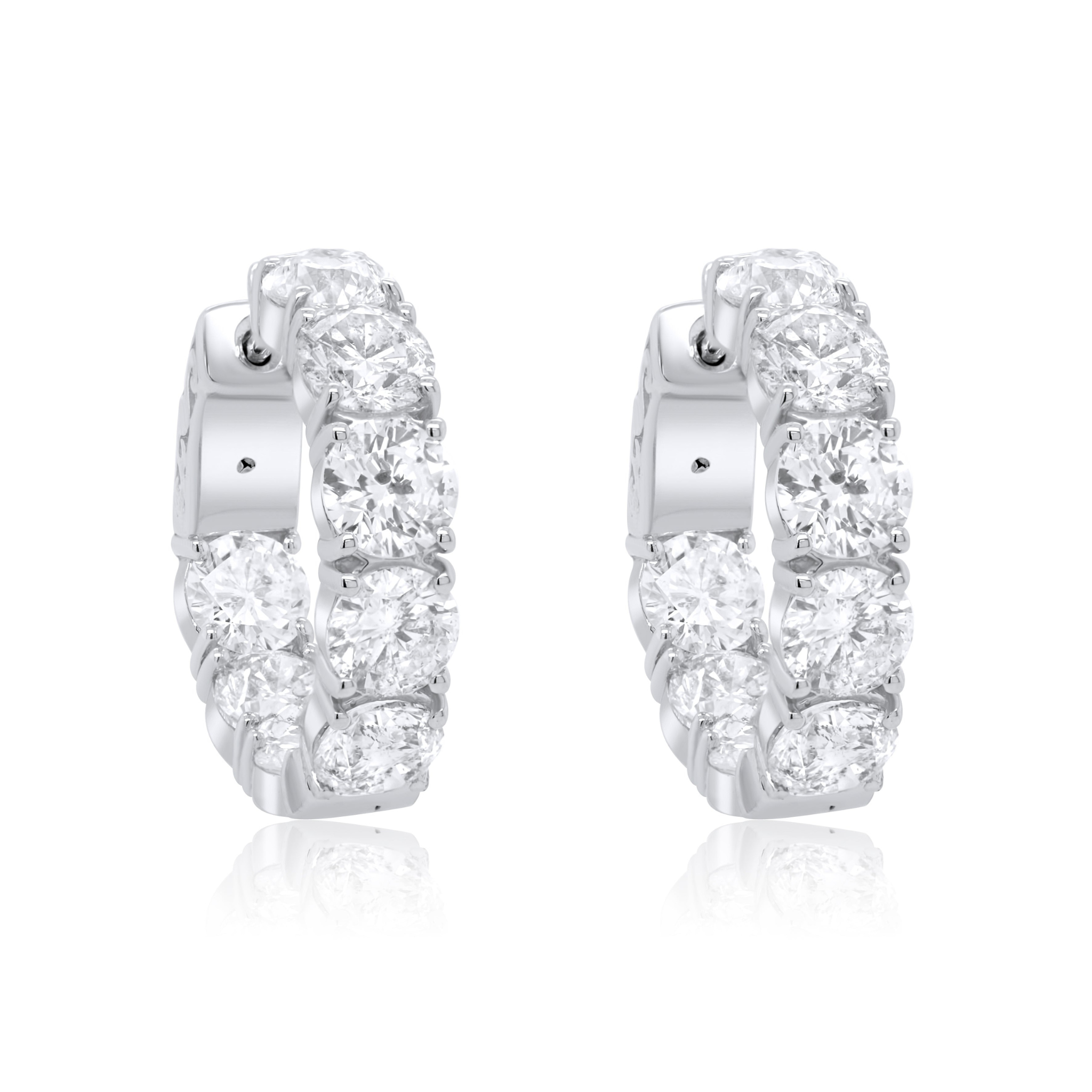 9.05cts Inside-Out Diamond Hoops