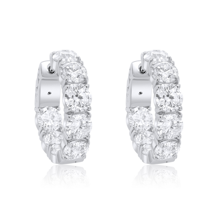 9.05cts Inside-Out Diamond Hoops