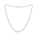 20cts Graduated Round Diamond Tennis Necklace
