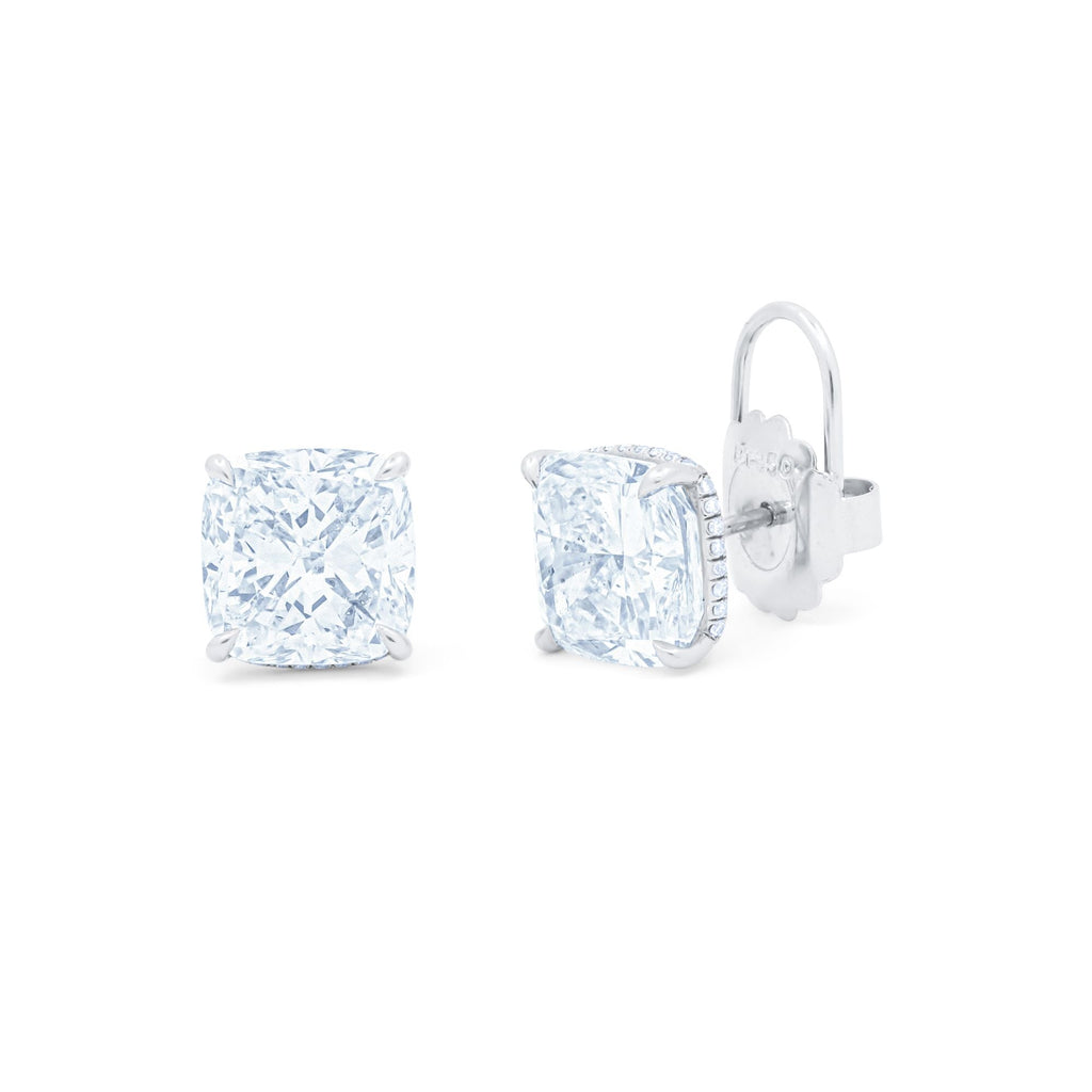 10.53cts Cushion Diamond Stud Earrings