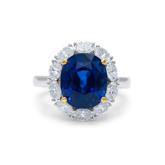 Oval Sapphire And Diamond Ring