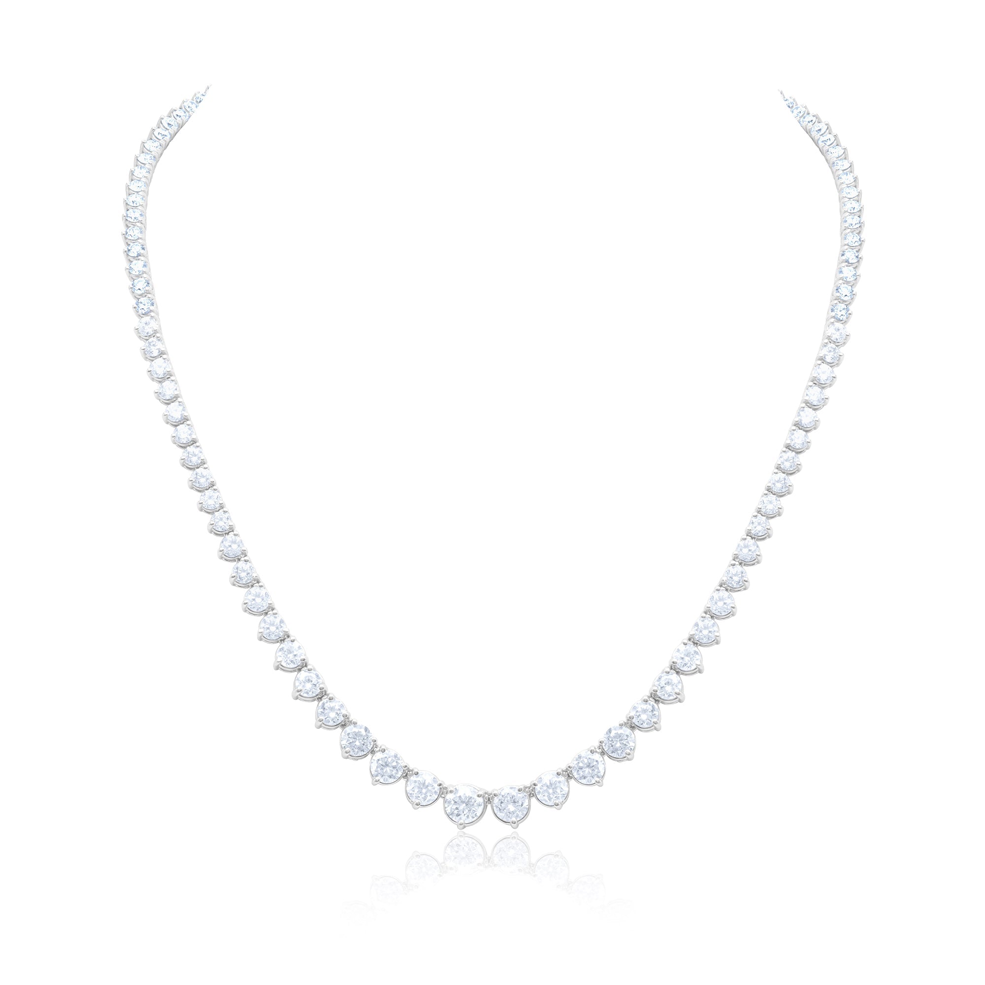 23.60cts Diamond Graduated Tennis Necklace