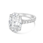 Lab-Grown Oval Diamond Ring With Accents