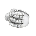 18kt White Gold Cross Over Diamond Ring