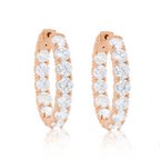 13.45cts Inside-Out Round Diamond Hoops