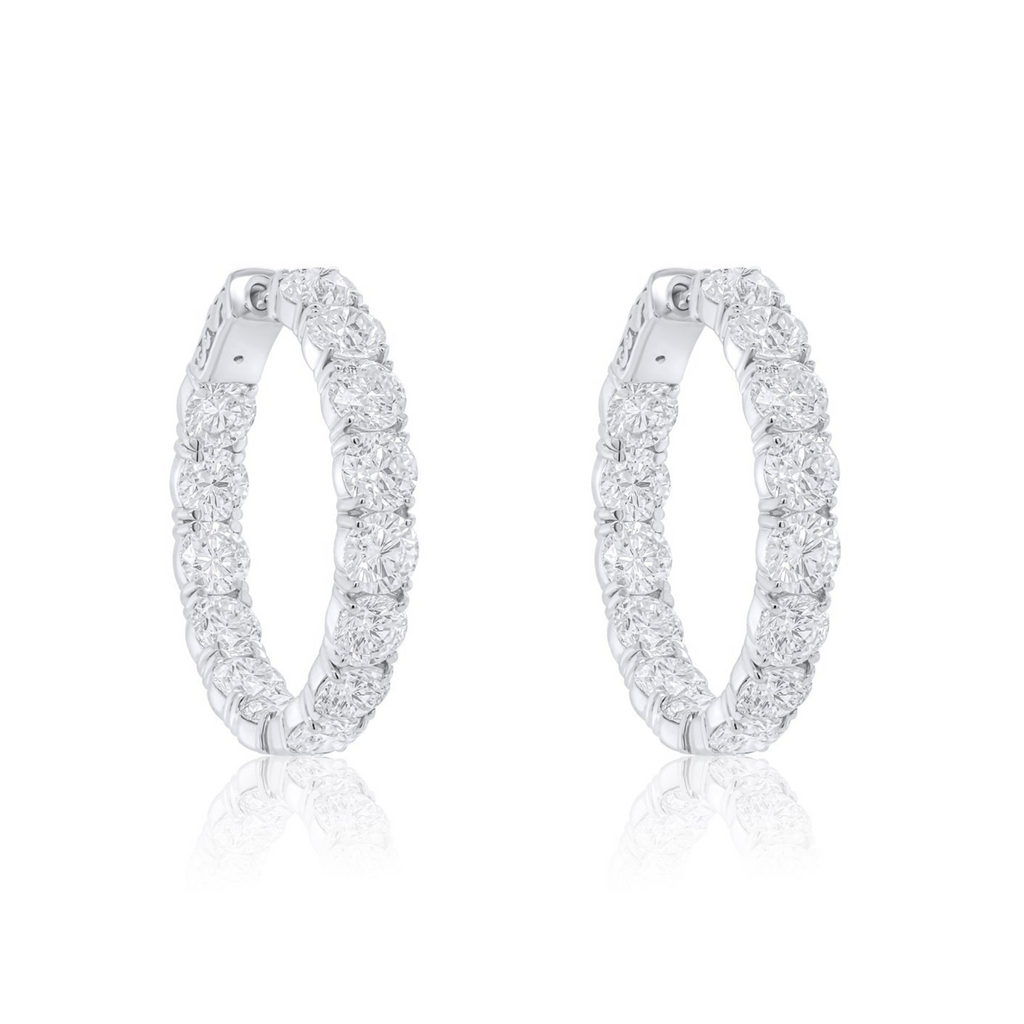 11.10cts Inside-Out Diamond Hoops
