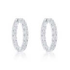 11.10cts Inside-Out Diamond Hoops