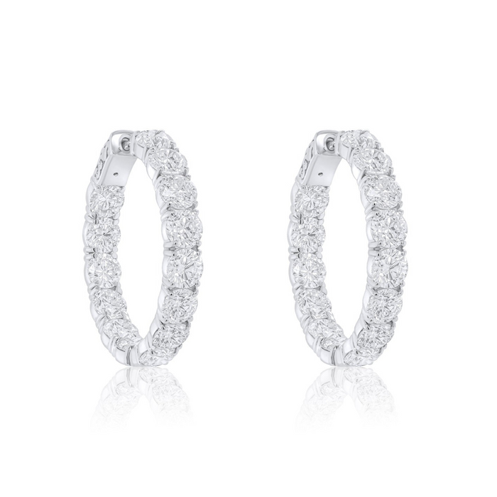 11.10cts Inside-Out Diamond Hoops