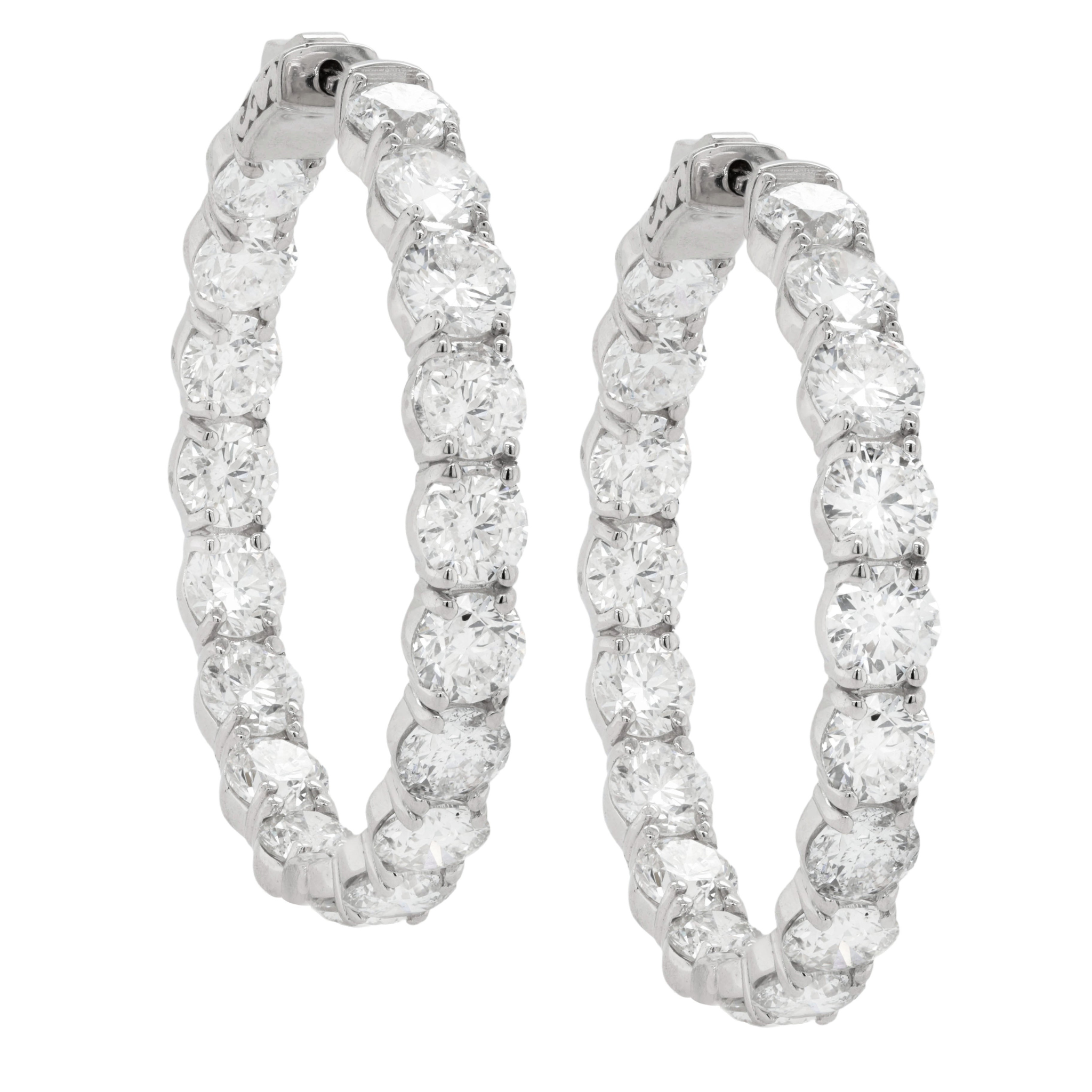15.40cts Inside-Out Diamond Hoops