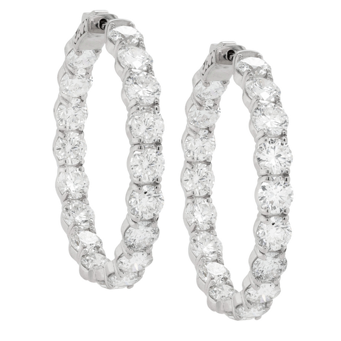 15.40cts Inside-Out Diamond Hoops