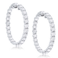 15.10cts Inside-Out Diamond Hoops