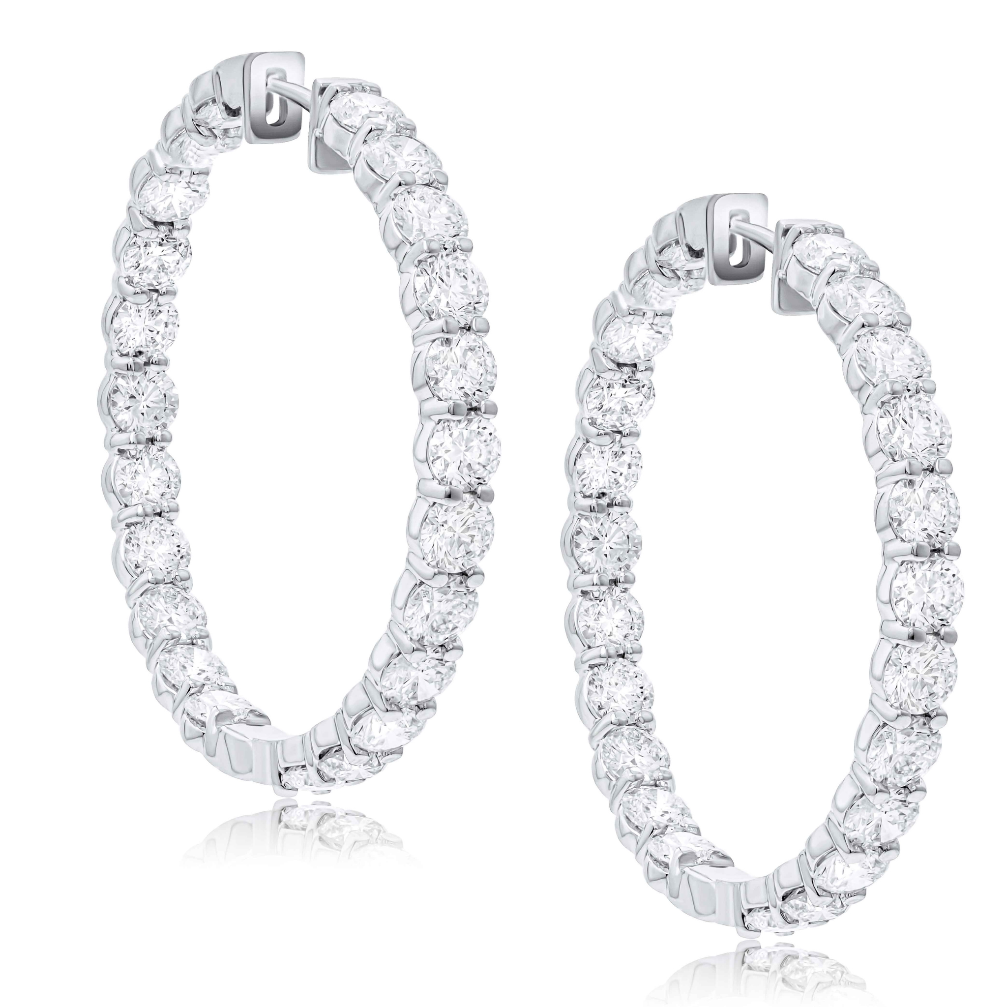 15.10cts Inside-Out Diamond Hoops