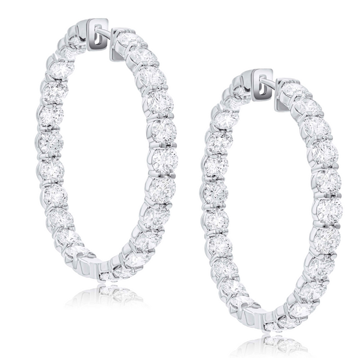 15.10cts Inside-Out Diamond Hoops