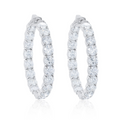 15.60cts Inside-Out Diamond Hoops
