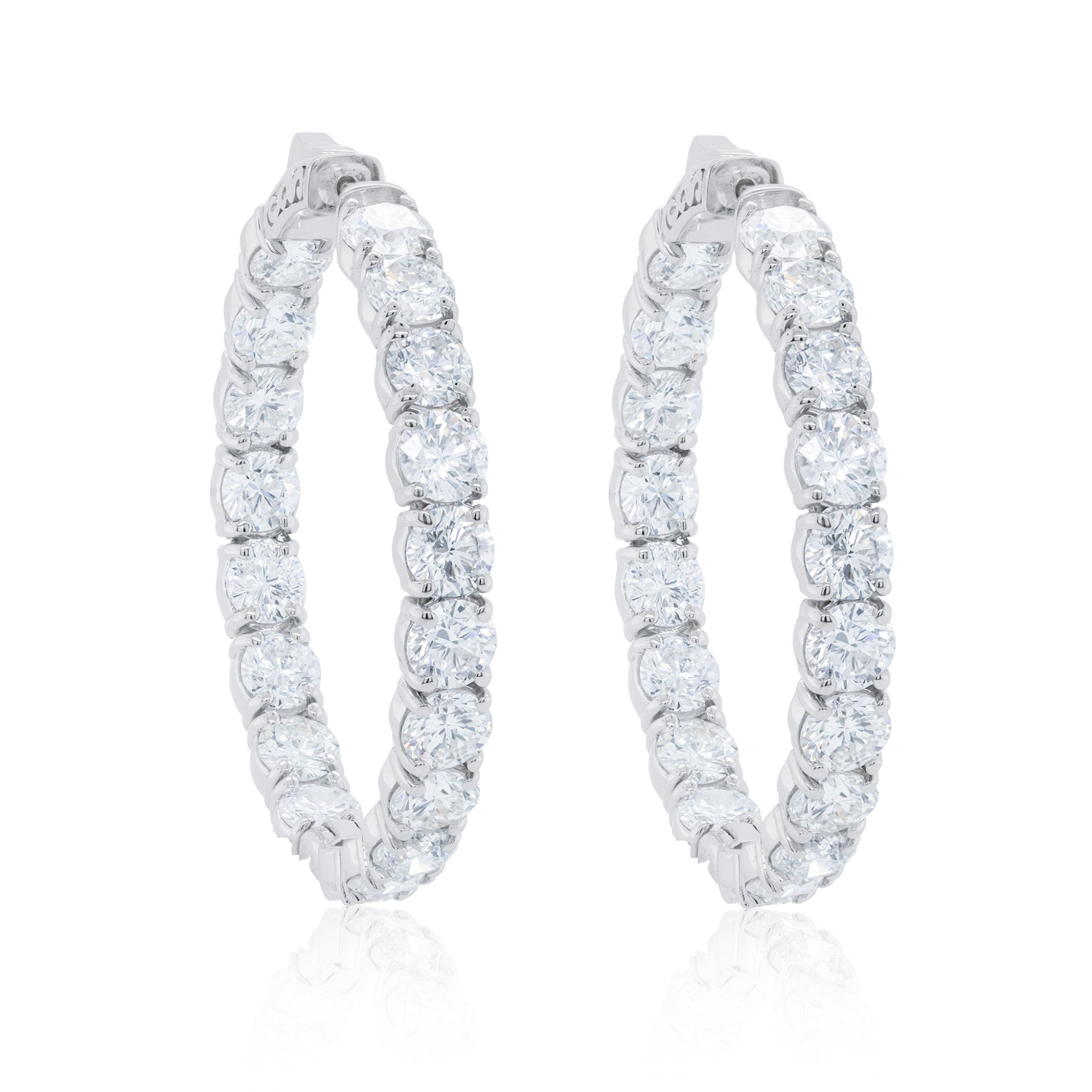15.60cts Inside-Out Diamond Hoops