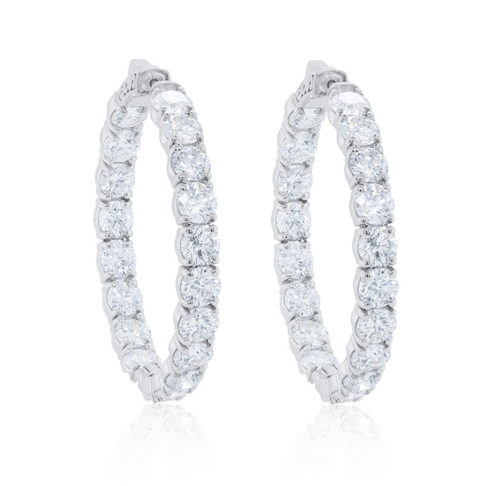 15.60cts Inside-Out Diamond Hoops
