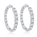 19.00cts Inside-Out Diamond Hoops
