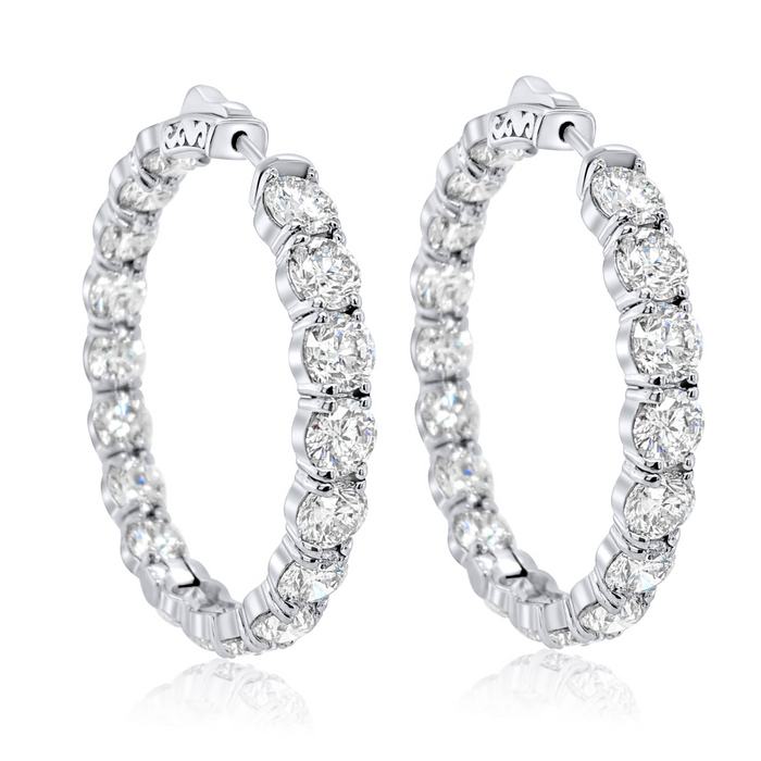 19.00cts Inside-Out Diamond Hoops