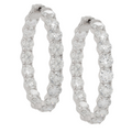 21.00cts Inside-Out Diamond Hoops