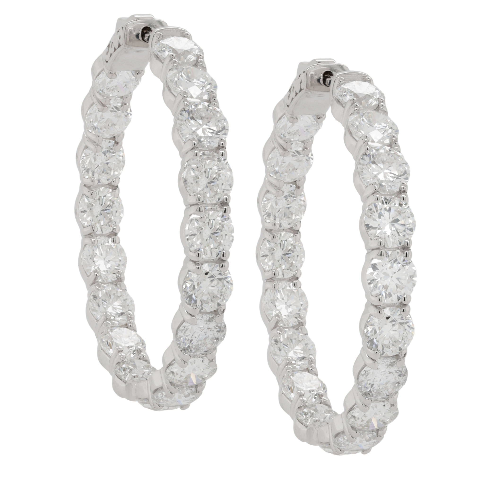 21.00cts Inside-Out Diamond Hoops