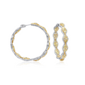 13ct Inside-Out Yellow Diamond Hoops
