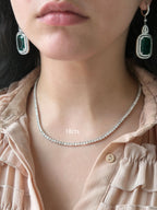Cushion Emerald Double Halo Earrings