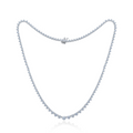 17.45 Cts Graduated Diamond Tennis Necklace