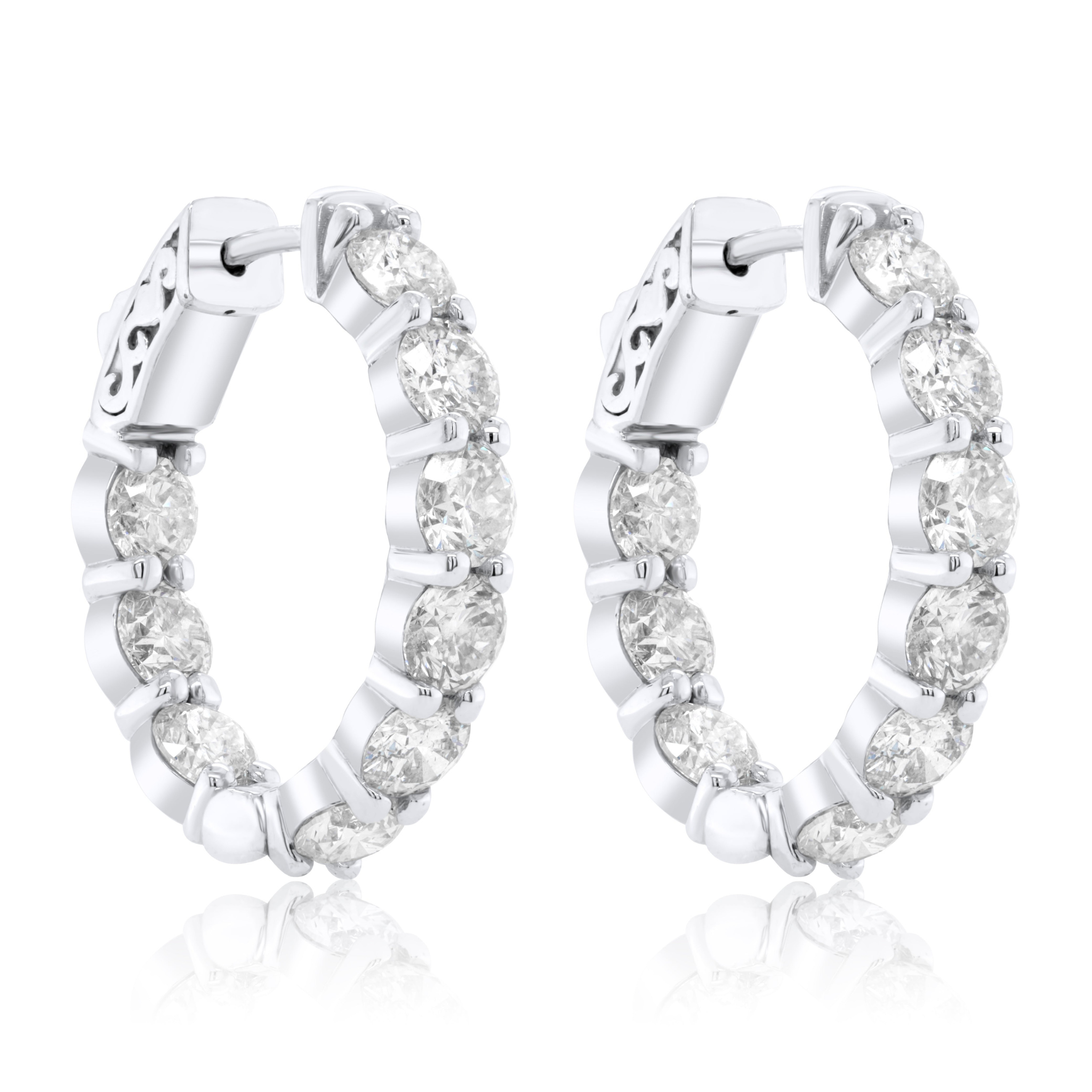 5.60cts Inside-Out Diamond Hoops