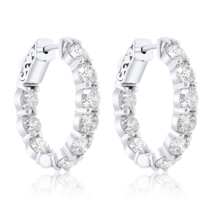 5.60cts Inside-Out Diamond Hoops