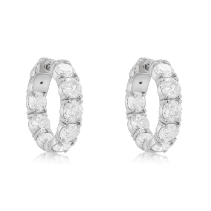 8.15cts Inside-Out Diamond Hoops