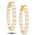 12.60cts Inside-Out Diamond Hoops
