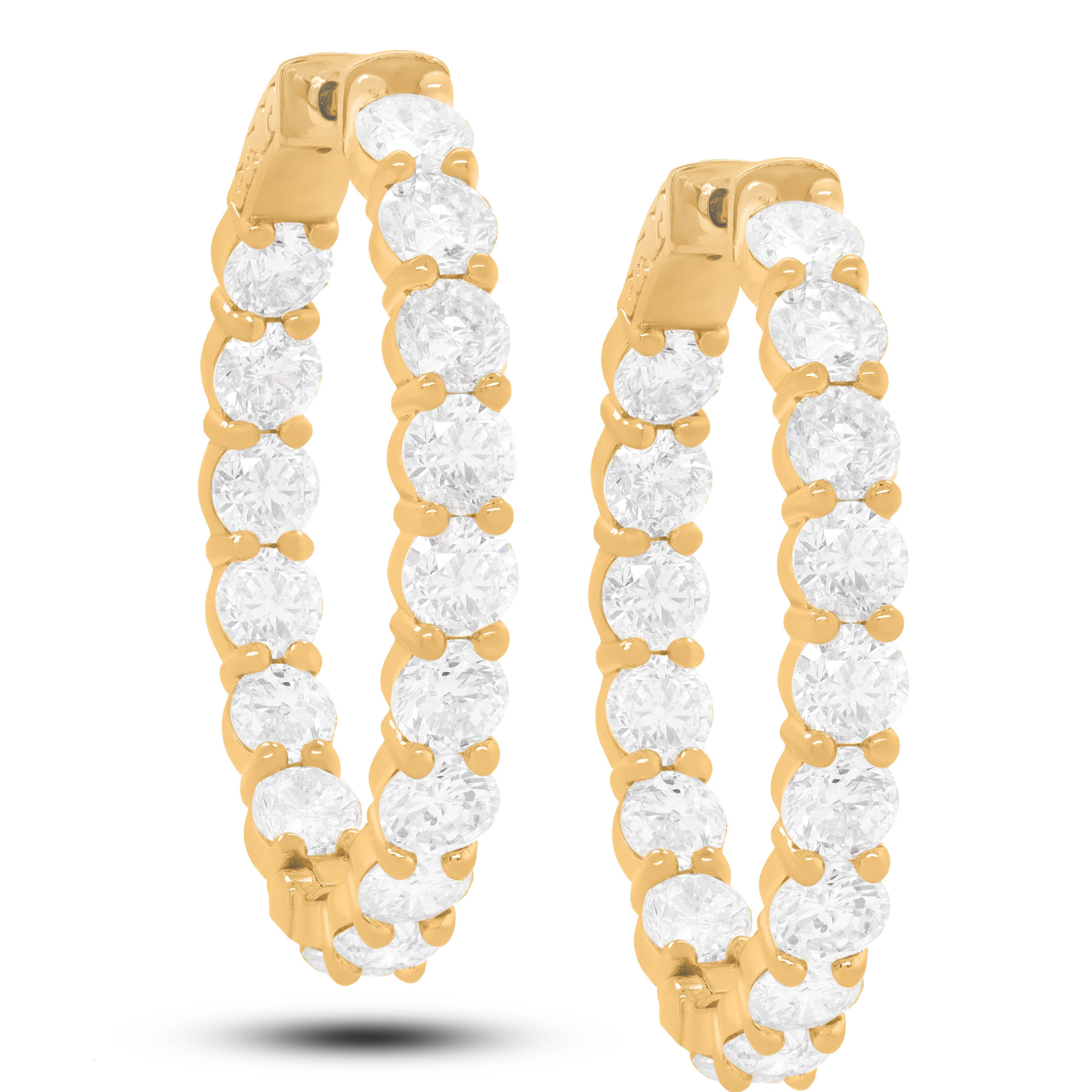 12.60cts Inside-Out Diamond Hoops