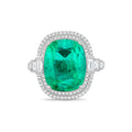 18kt White Gold Cushion Double Halo Diamond Ring