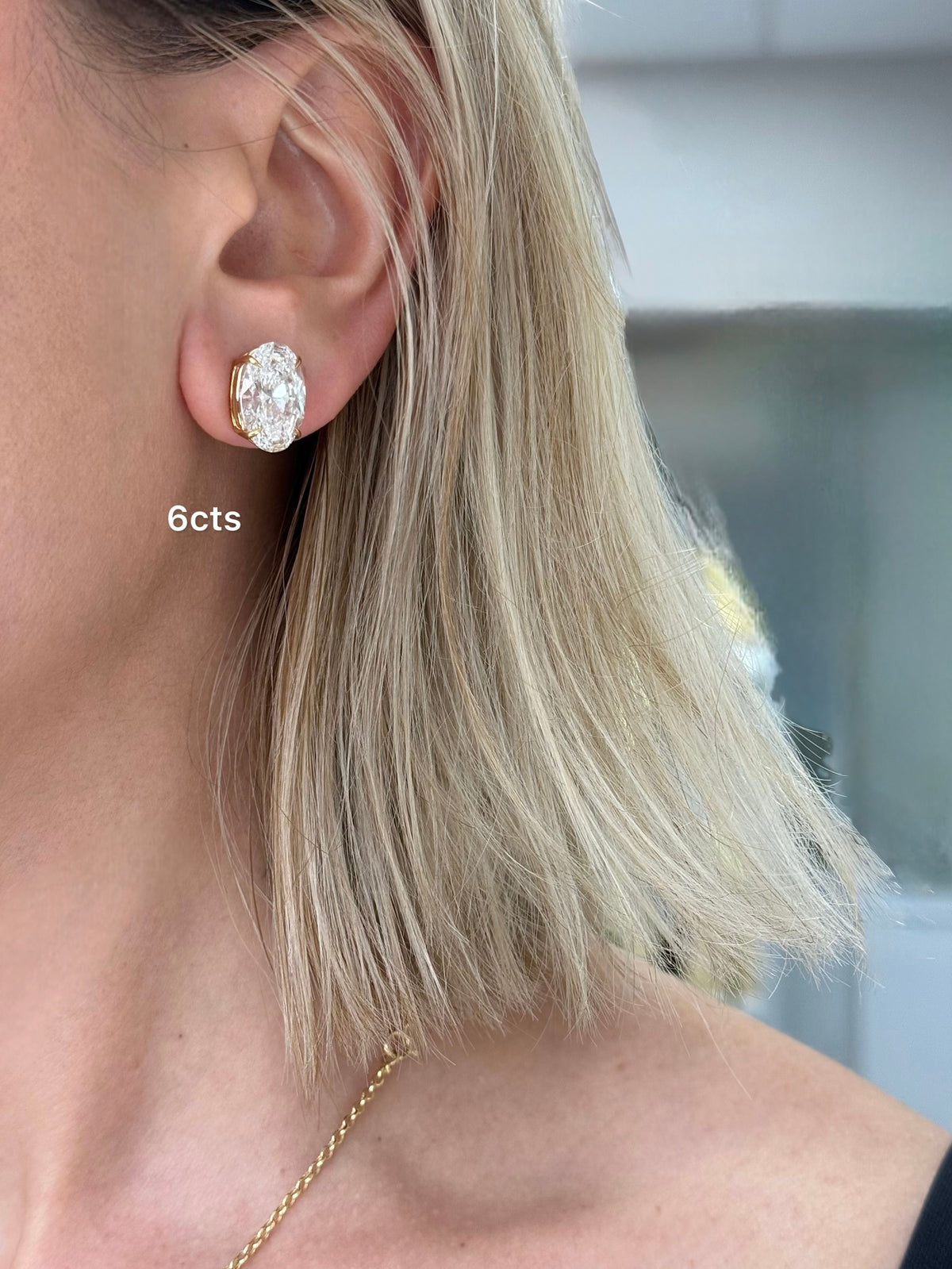 Lab Grown Oval Diamond Studs