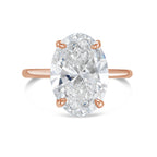 Lab-Grown Oval Diamond Solitaire Engagement Ring
