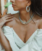 Rose Cut Pave Hoops