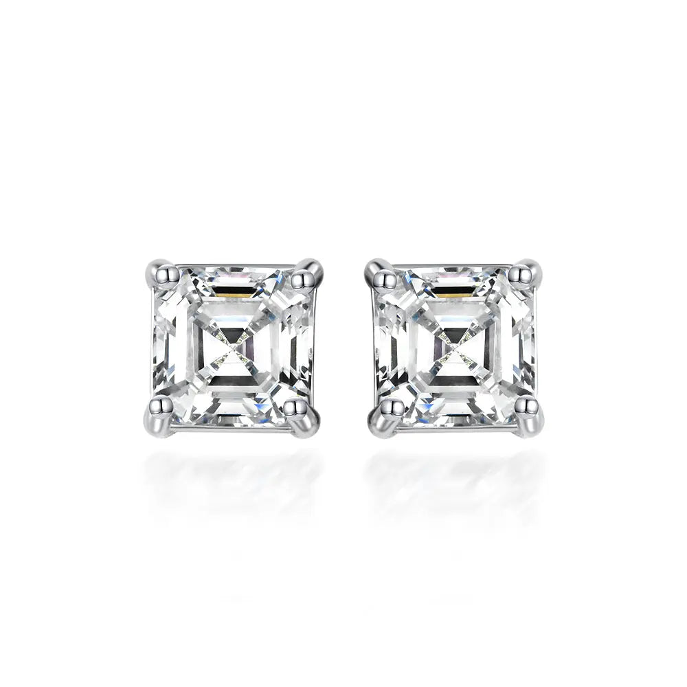 2 Carat Asscher Studs
