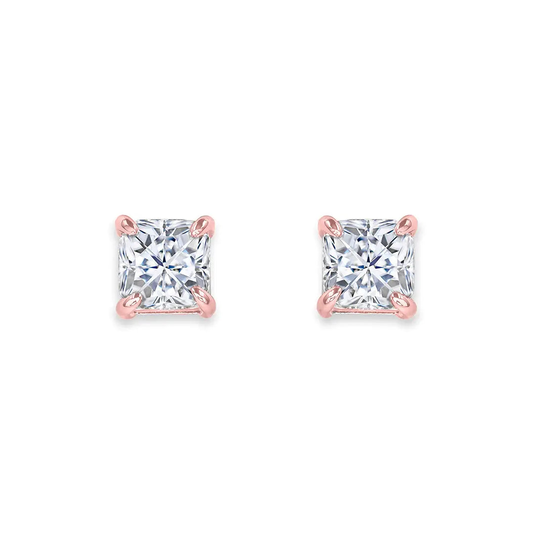 2 Carat Asscher Studs