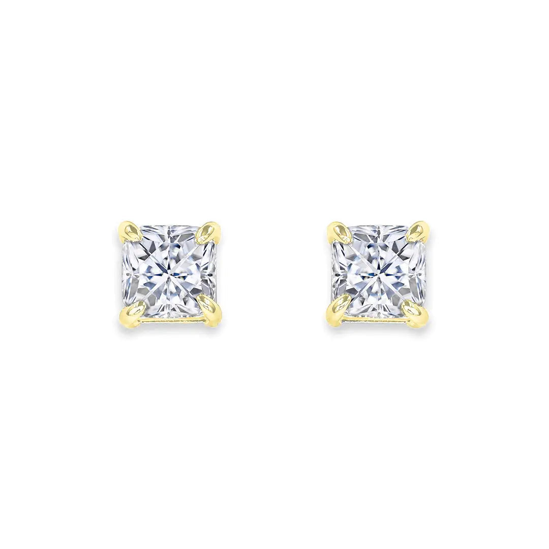 2 Carat Asscher Studs