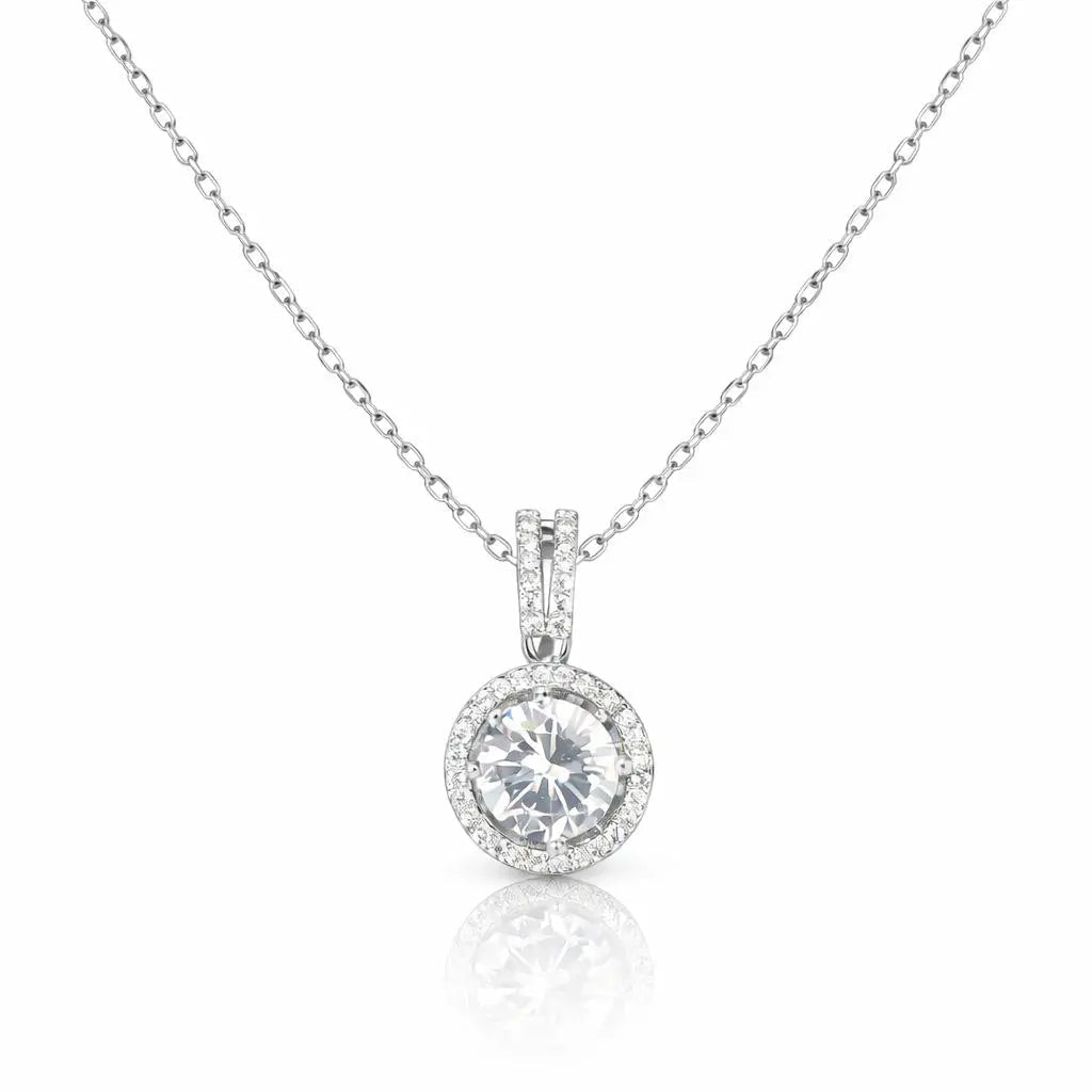 2 Carat Everyday Halo Necklace