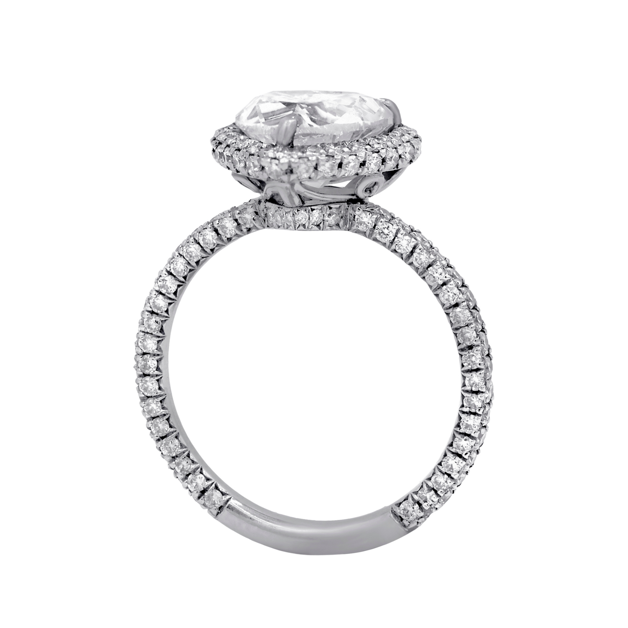 2.01ct Heart Diamond Halo Engagement Ring