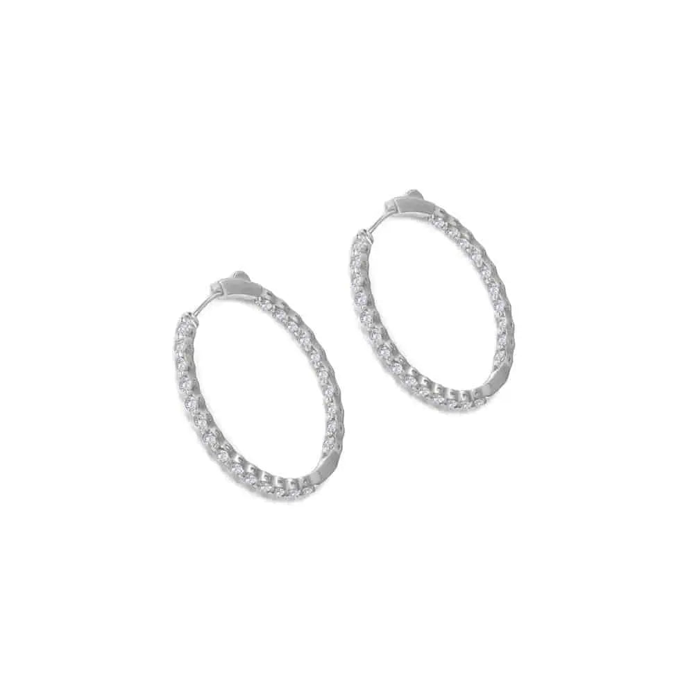 2.50 Carat Skinny Inside Out Hoops