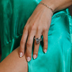 2.01ct Pear shaped Diamond Three Stone Ring