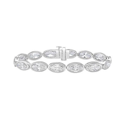 Lab-Grown Oval Diamond Bezel Bracelet