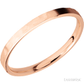 2 mm wide Flat 14K Rose Gold band.