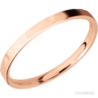 2 mm wide Flat 14K Rose Gold band.