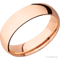 6 mm wide Domed 14K Rose Gold band.