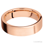 6 mm wide Flat 14K Rose Gold band.